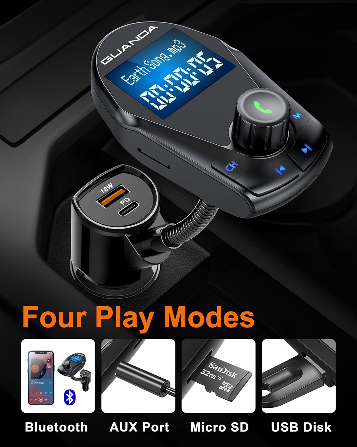 RM150 Car Bluetooth Adapter Charger