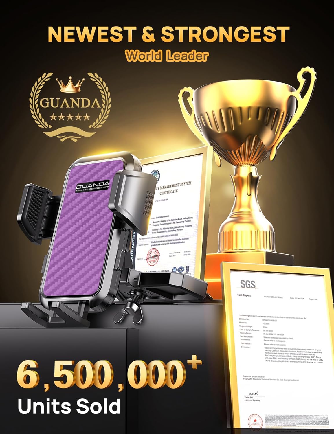 MM700 CD Phone Mount Purple Clip