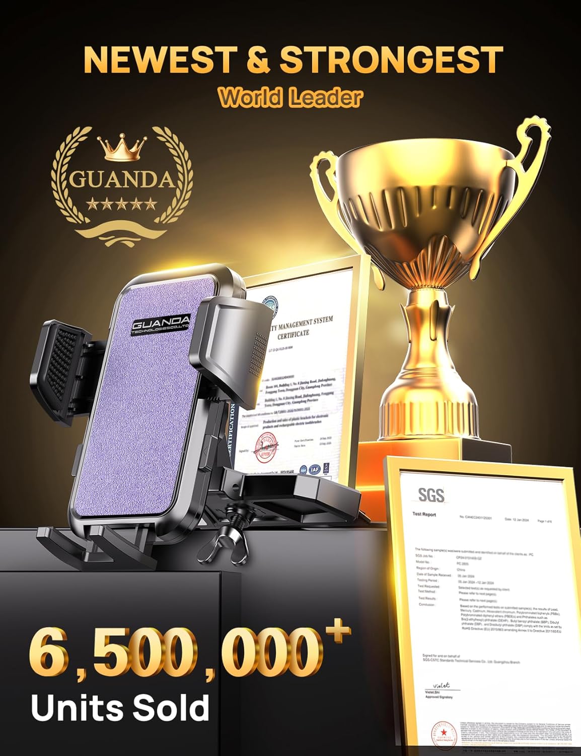 MM700 CD Phone Mount Purple