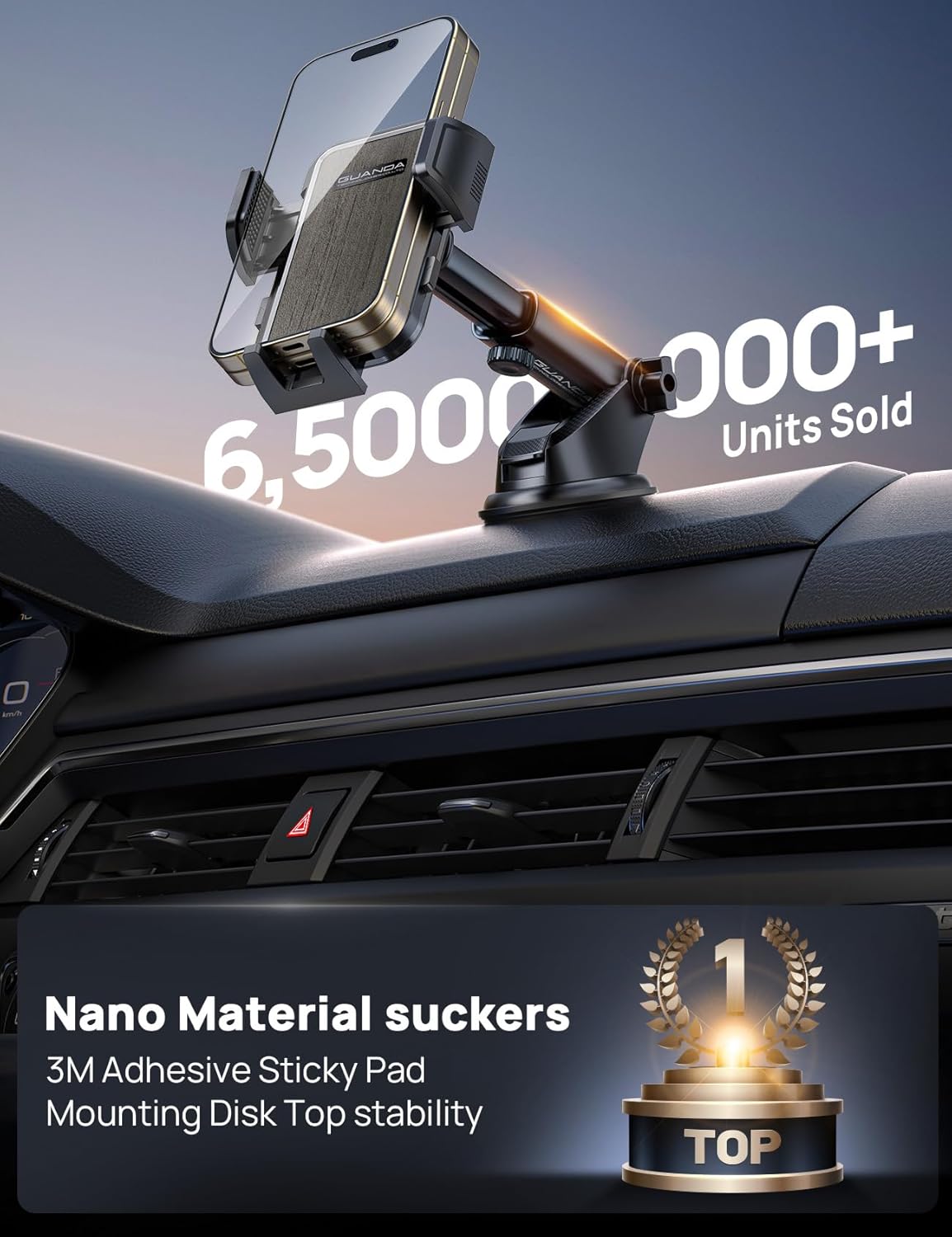 MM400R Car Vent Phone Mount Gray Hook