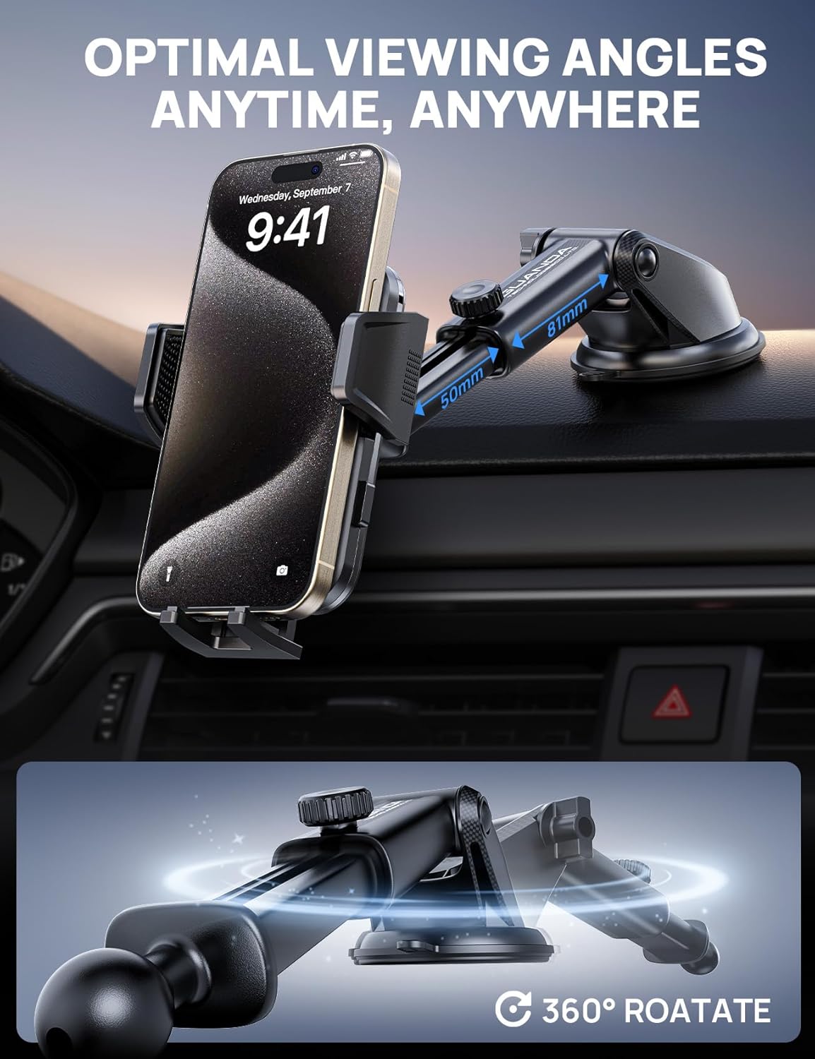 MM400R Car Vent Phone Mount Black