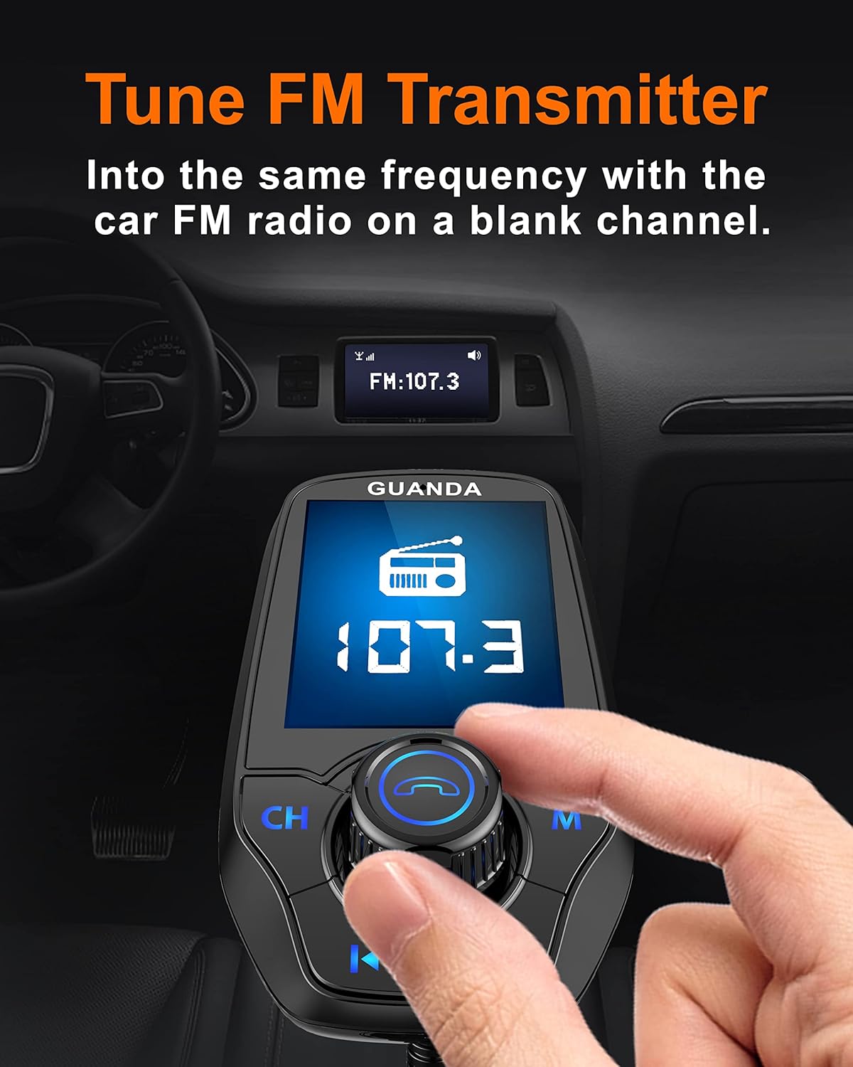 RM100 Bluetooth FM Transmitter Matte Black