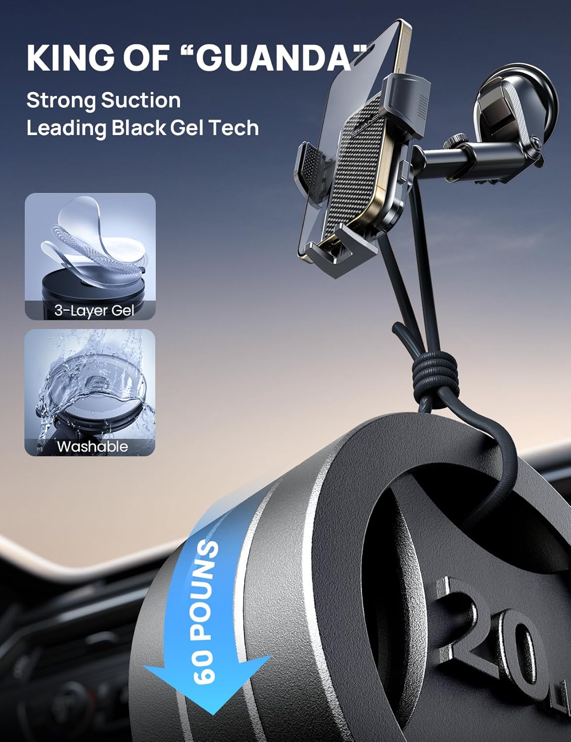 MM400R Car Vent Phone Mount Black Clip