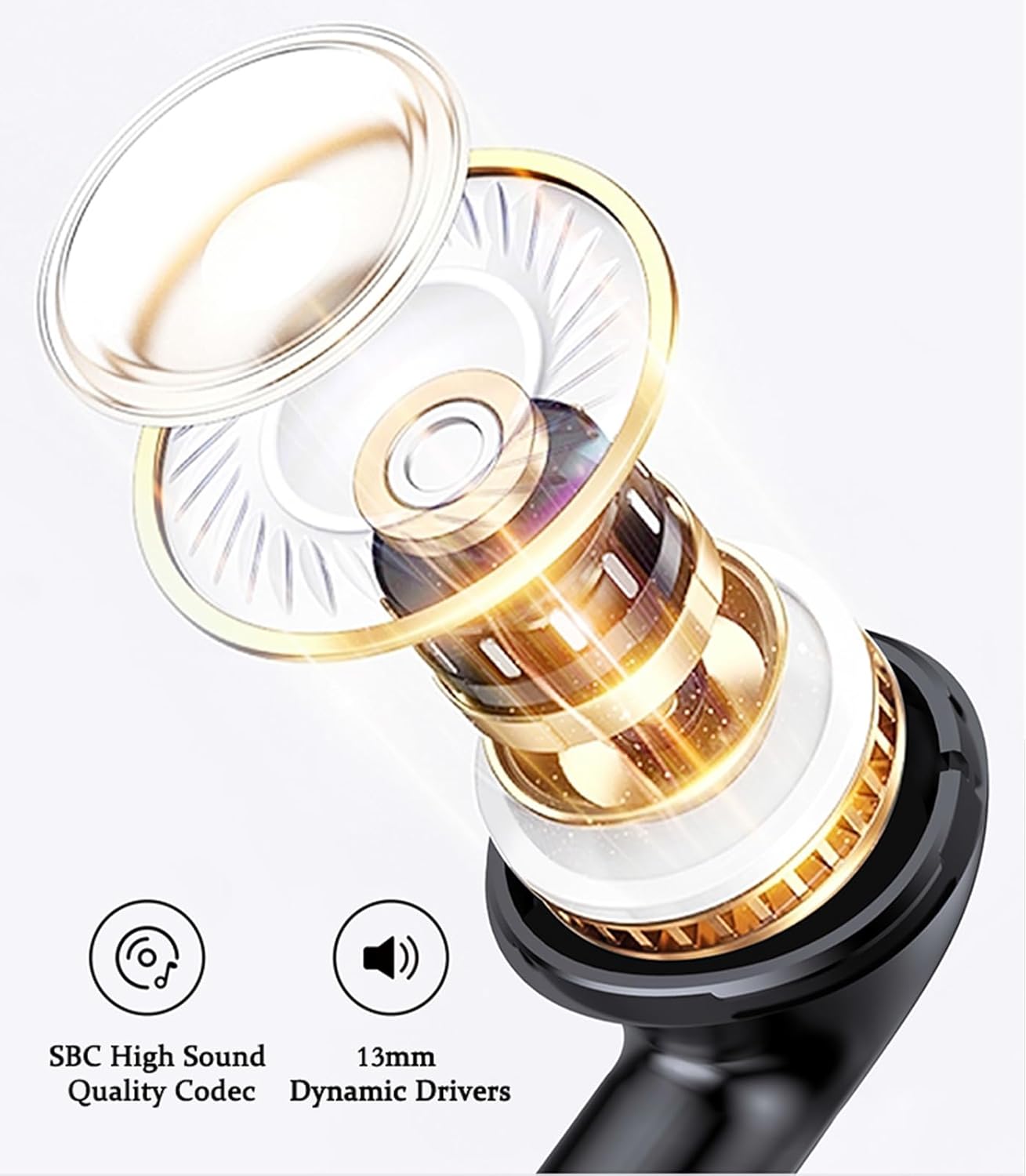 SM300 Wireless Earbuds Single Mic Black