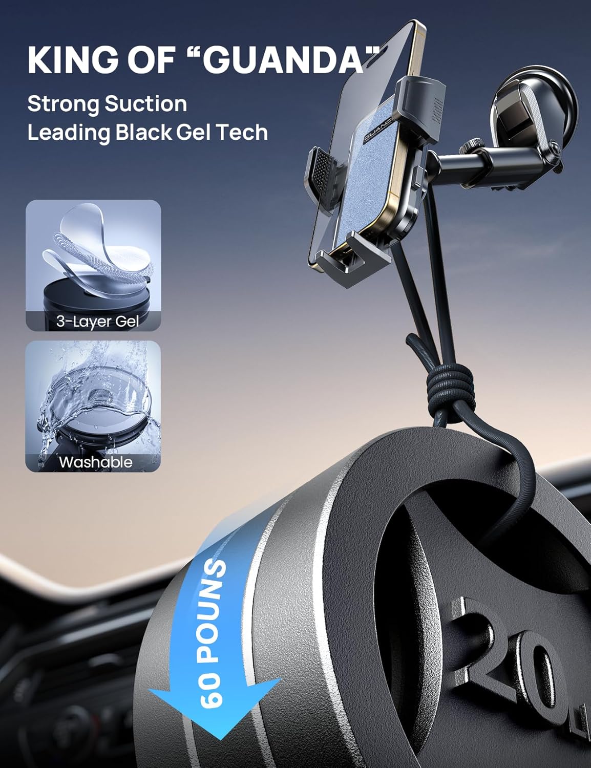 MM400R Car Vent Phone Mount Blue Clip