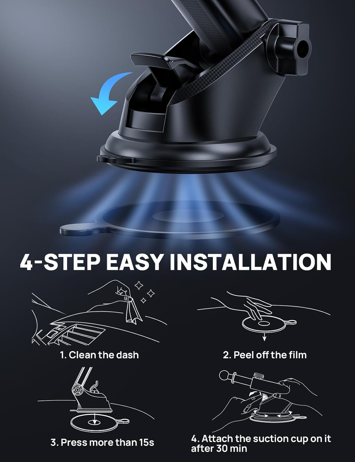 MM400R Car Vent Phone Mount Blue Clip