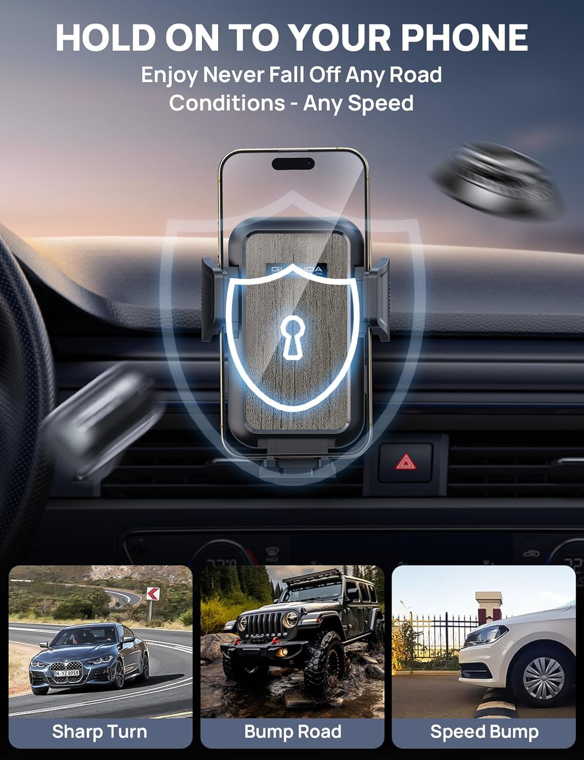 MM400R Car Vent Phone Mount Gray