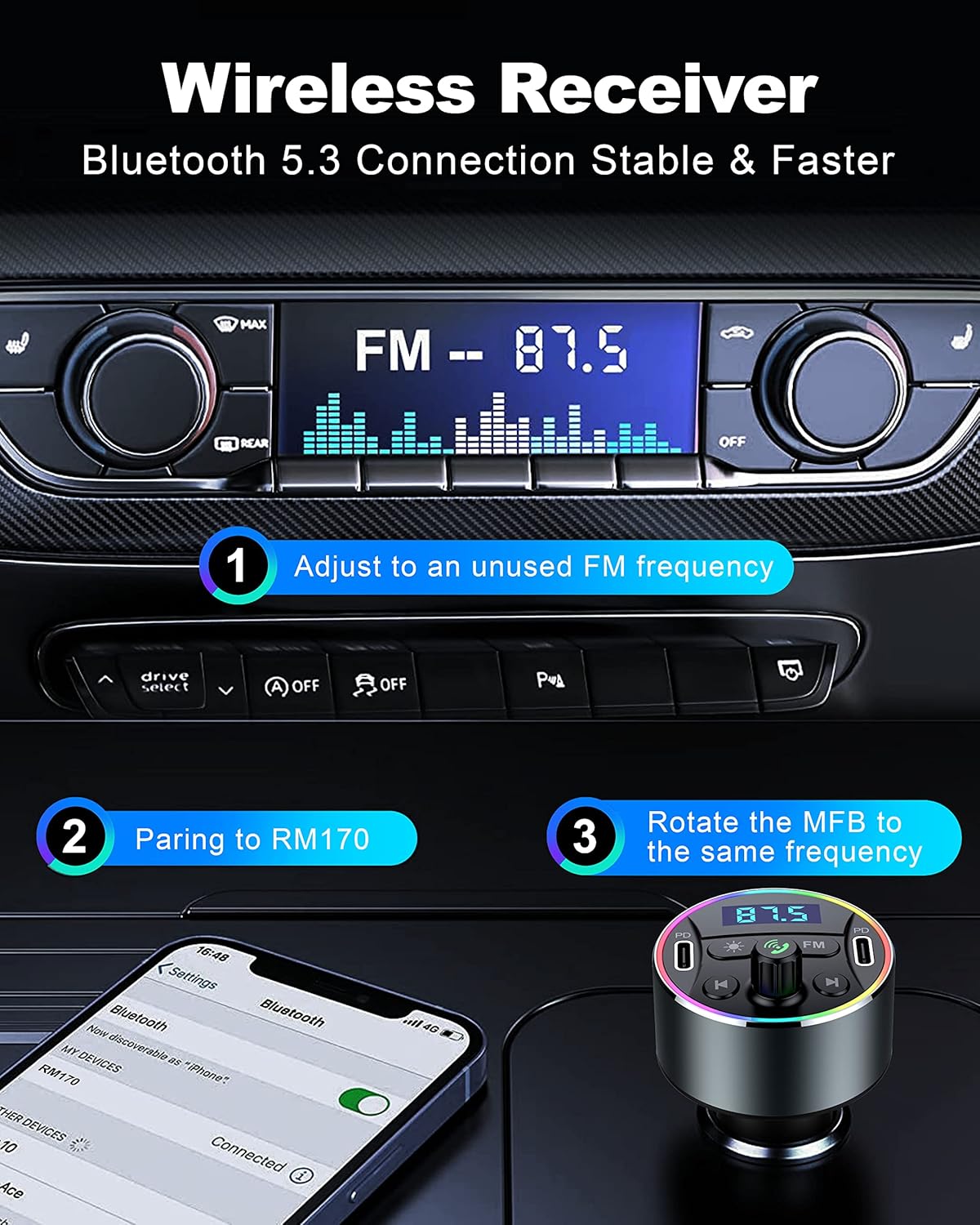 RM170 Bluetooth Car Adapter