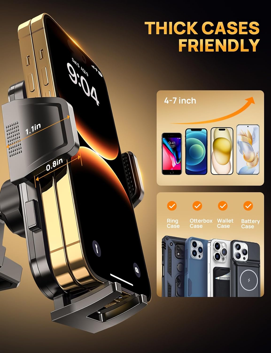 MM700 CD Phone Mount Gold Hook