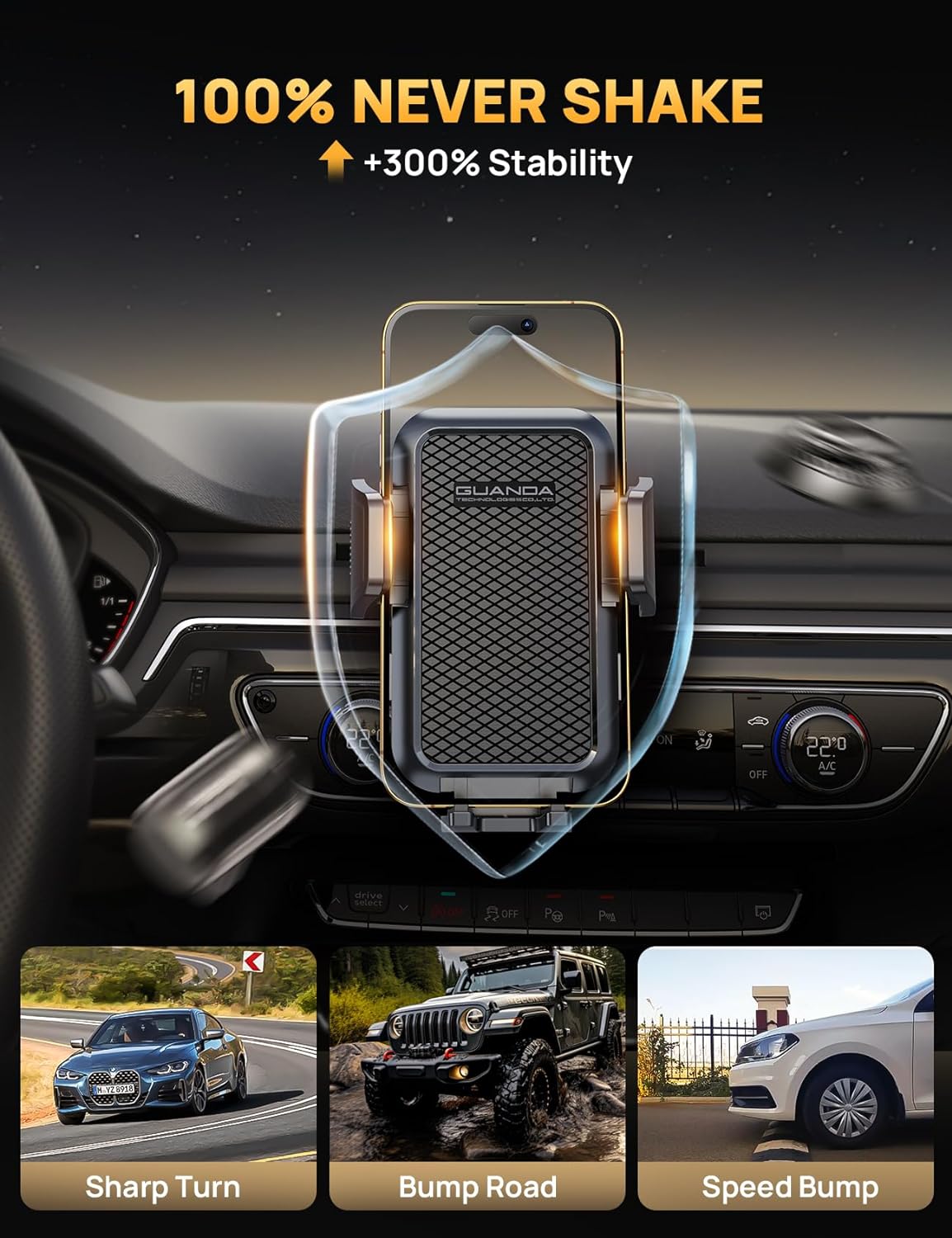 MM700 CD Phone Mount Black