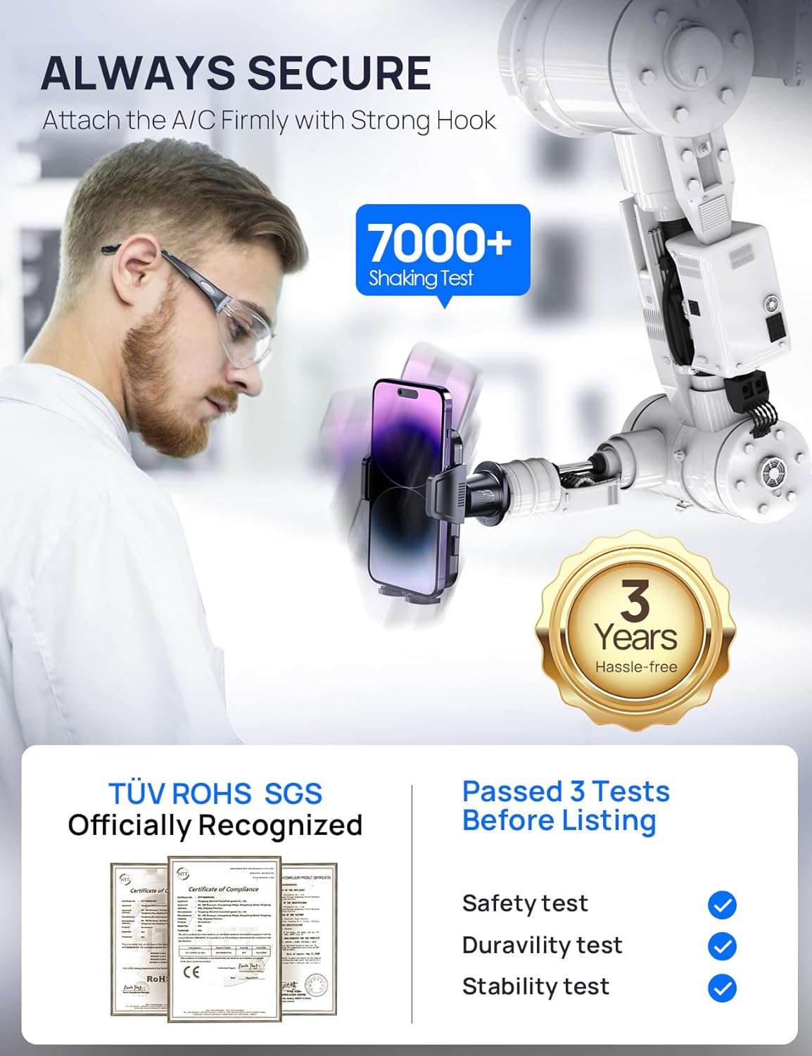 Autotelefonhalter Lila