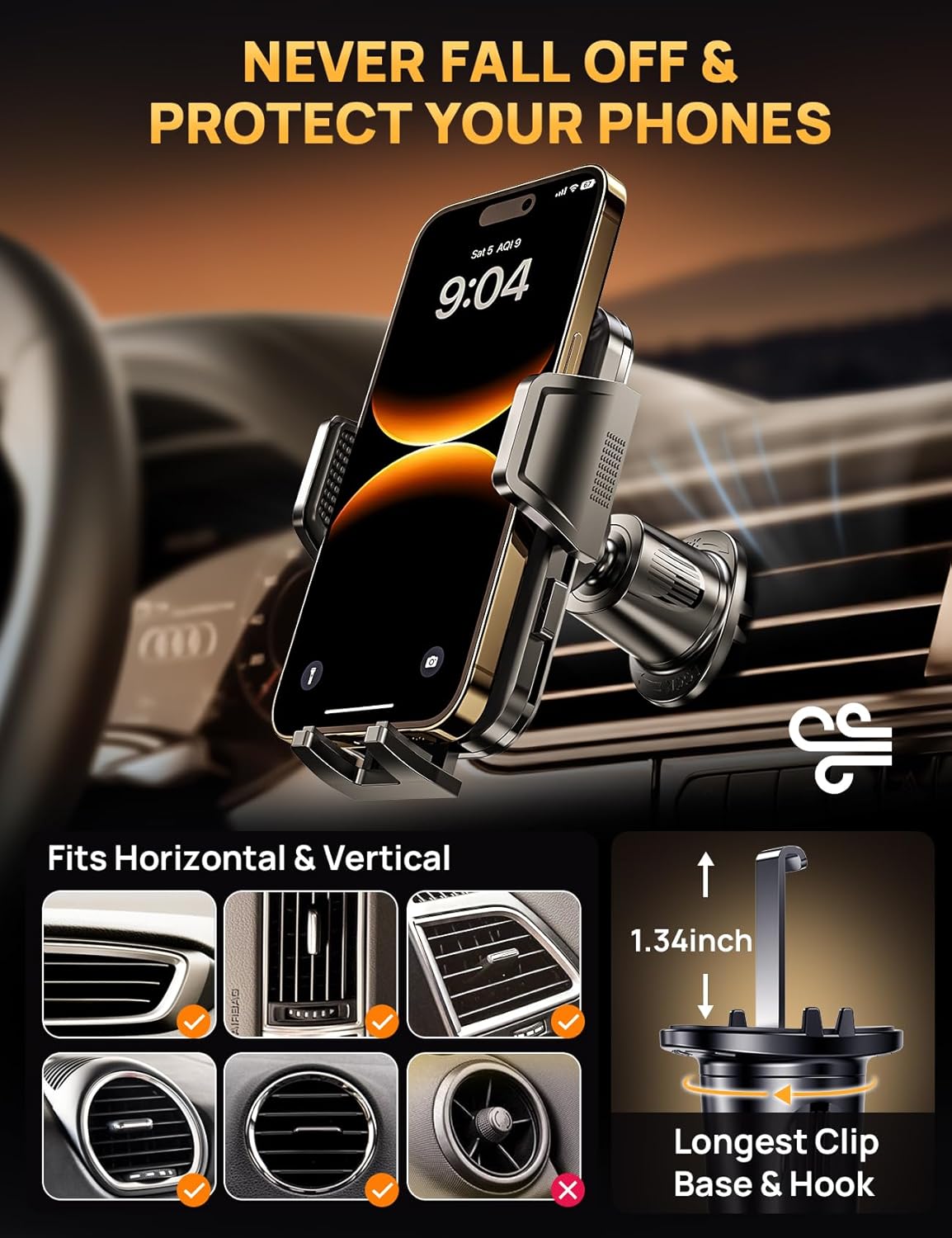 MM700 CD Phone Mount Gold Hook