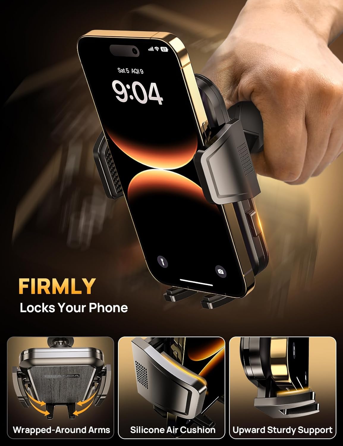 MM700 CD Phone Mount Gray Hook