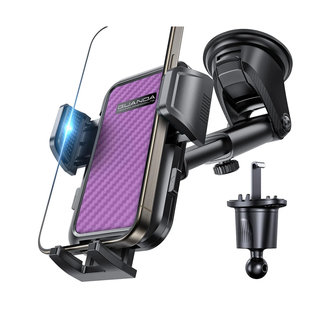 MM400R Car Vent Phone Mount Purple Hook