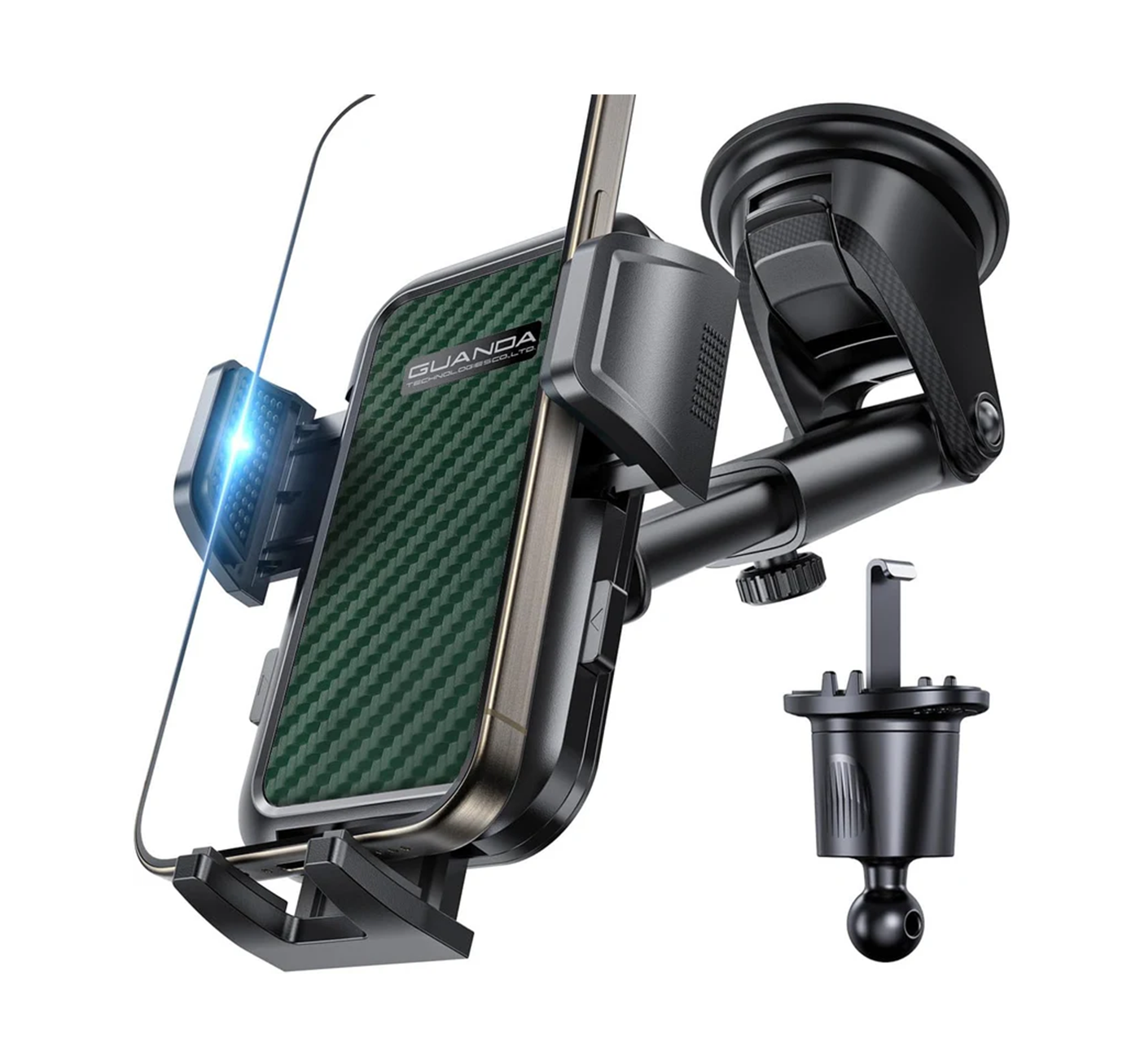 MM400R Car Vent Phone Mount Green Hook