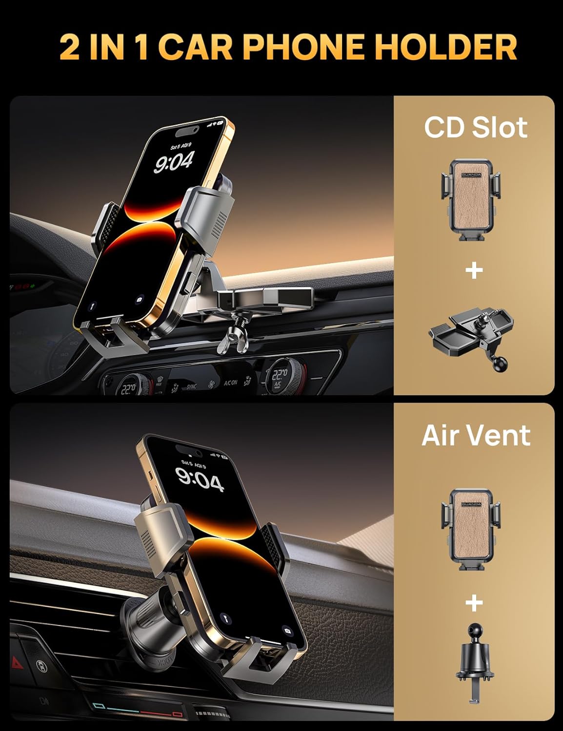 MM700 CD Phone Mount Gold Hook