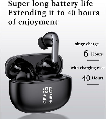 SM300 Wireless Earbuds Single Mic Black