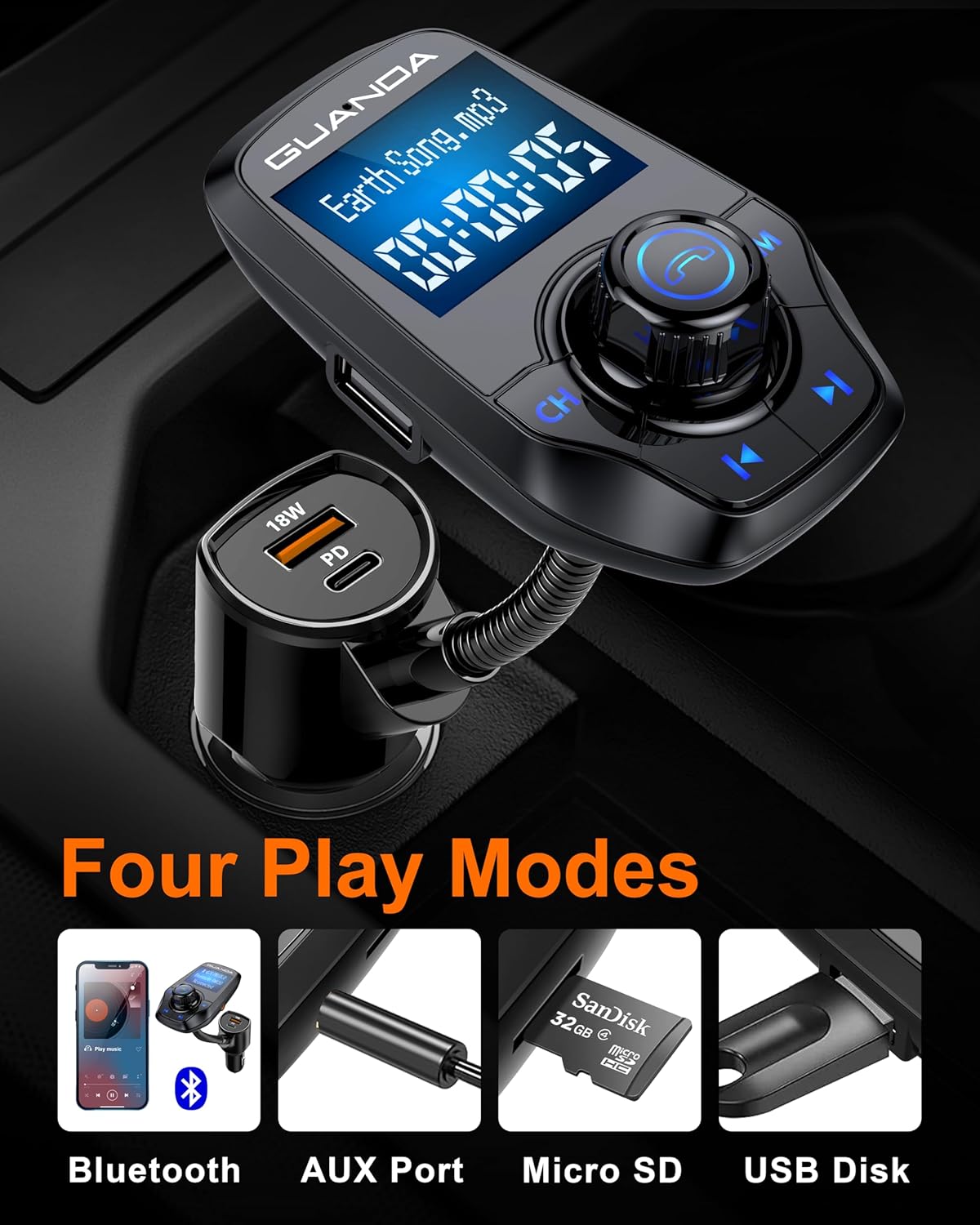 RM130 Bluetooth FM Transmitter Car