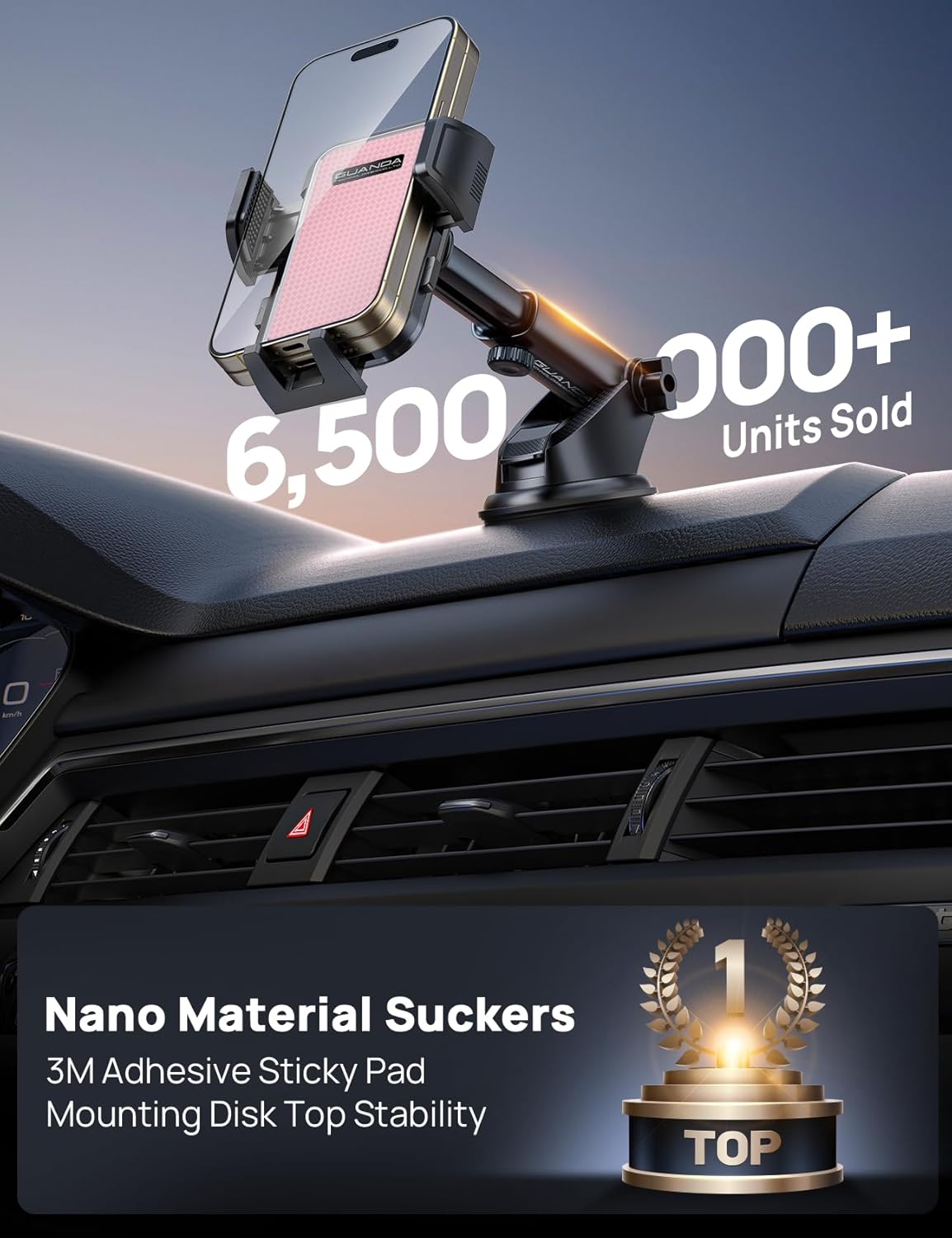 MM400R Car Vent Phone Mount Pink Clip