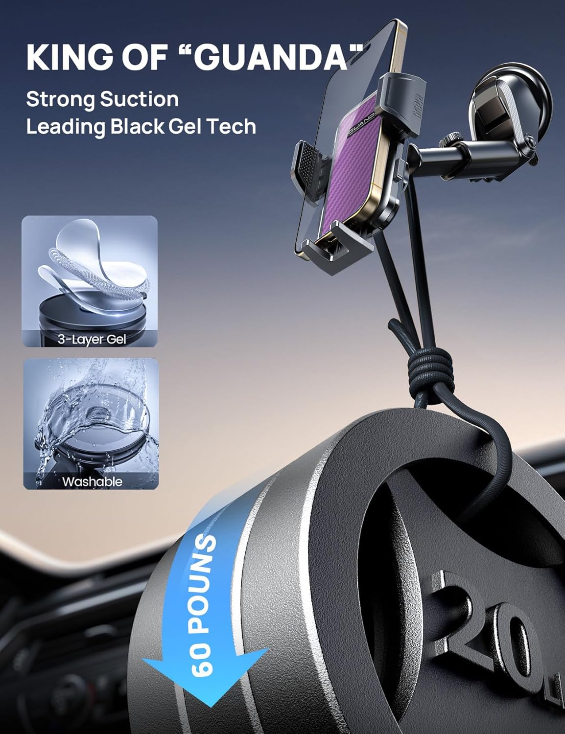 MM400R Car Vent Phone Mount Purple