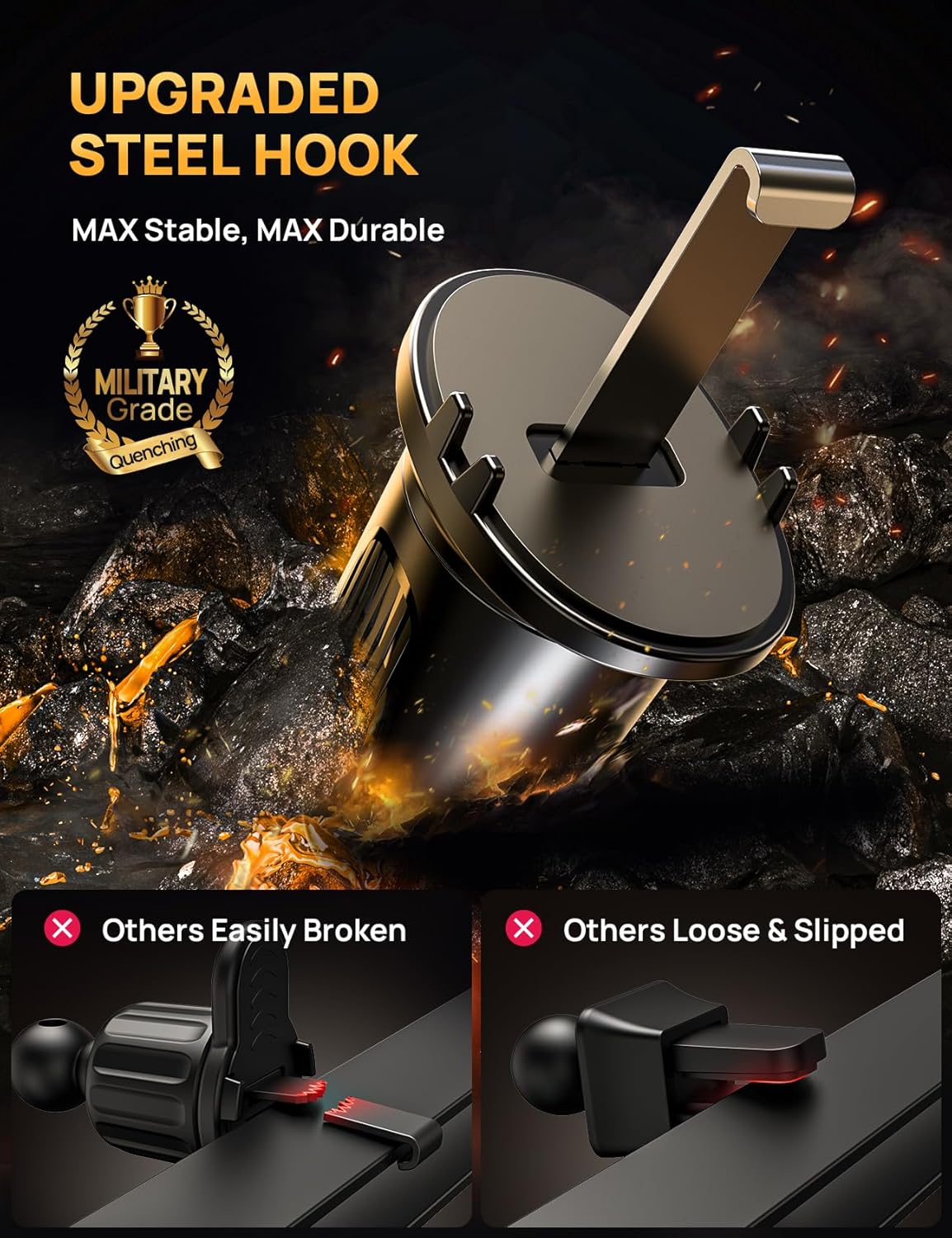 MM700 CD Phone Mount Gold Hook