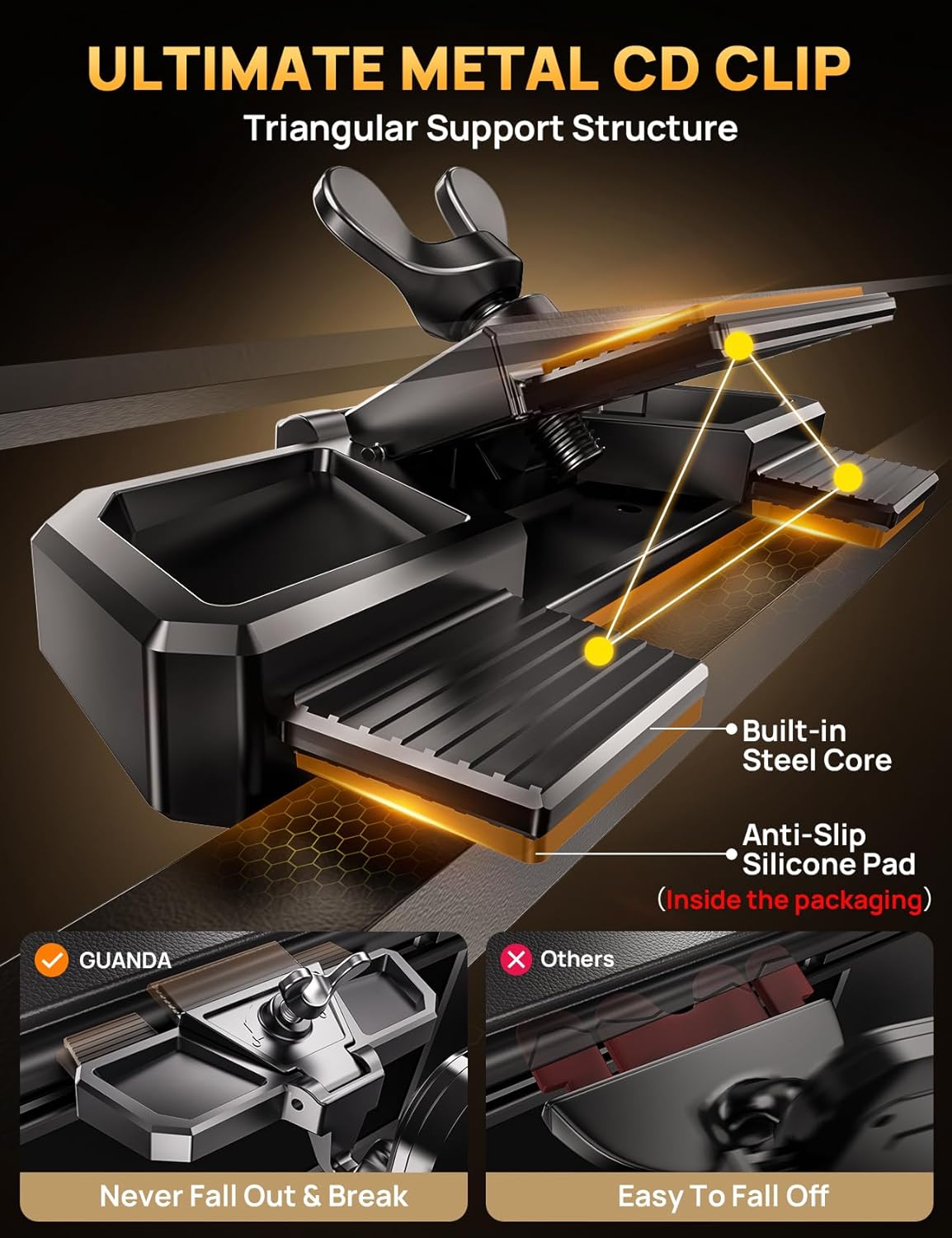 MM700 CD Phone Mount Gray Clip