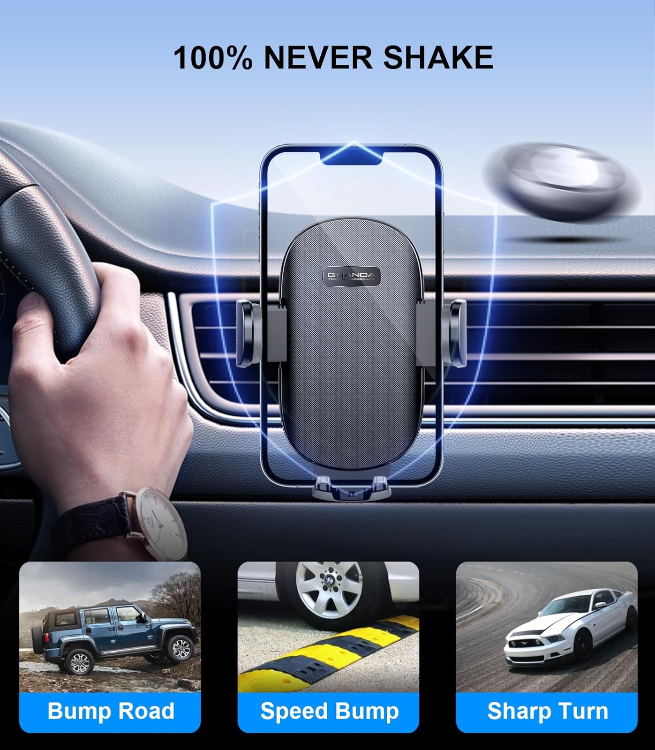 CD Car Phone Holder BLACK