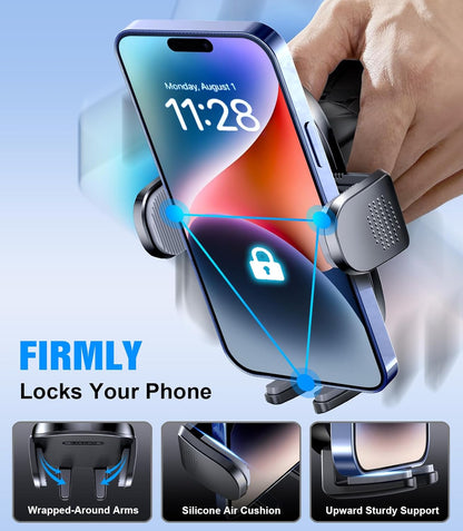 CD Car Phone Holder Black-Upgraded