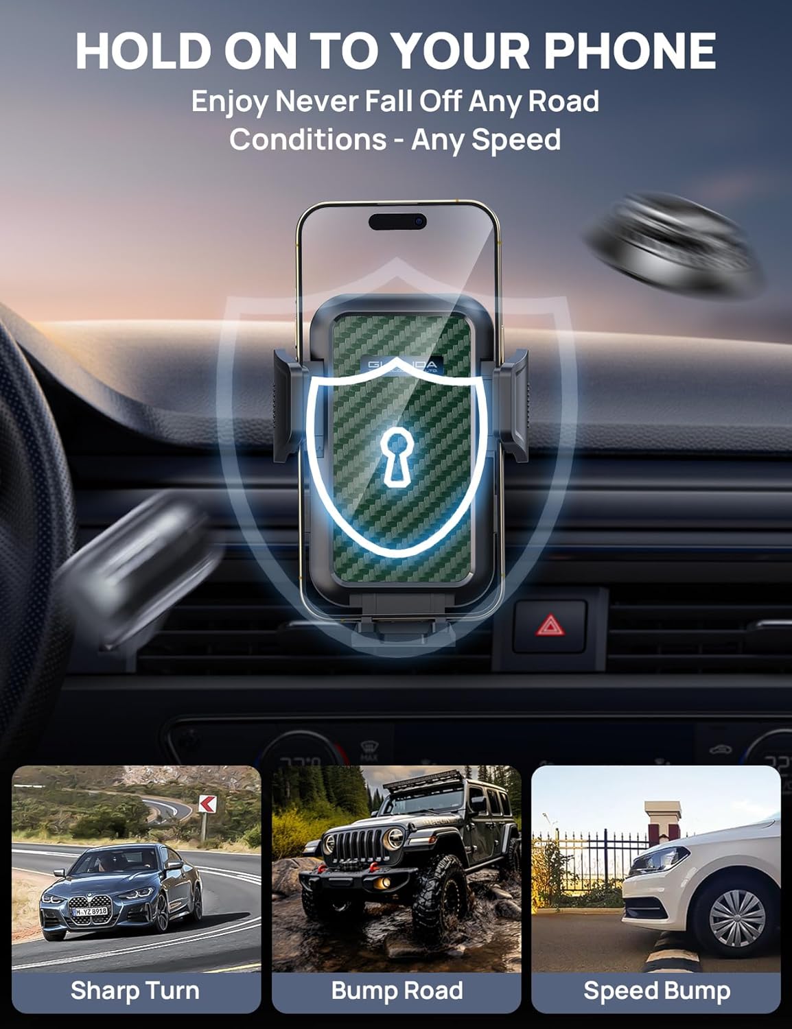 MM400R Car Vent Phone Mount Green