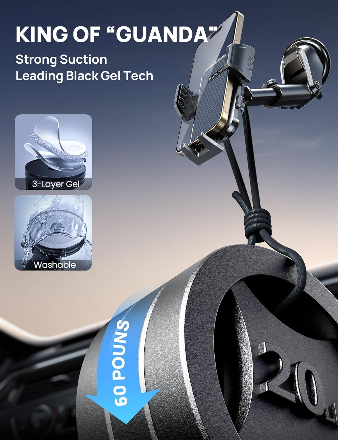 MM400R Car Vent Phone Mount Gray Clip