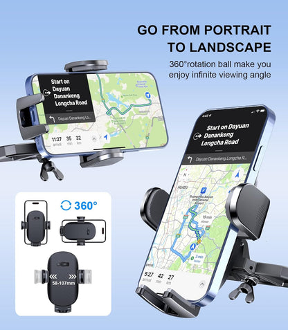 CD Car Phone Holder Black-Upgraded