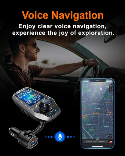 RM100 Bluetooth FM Transmitter Pewter