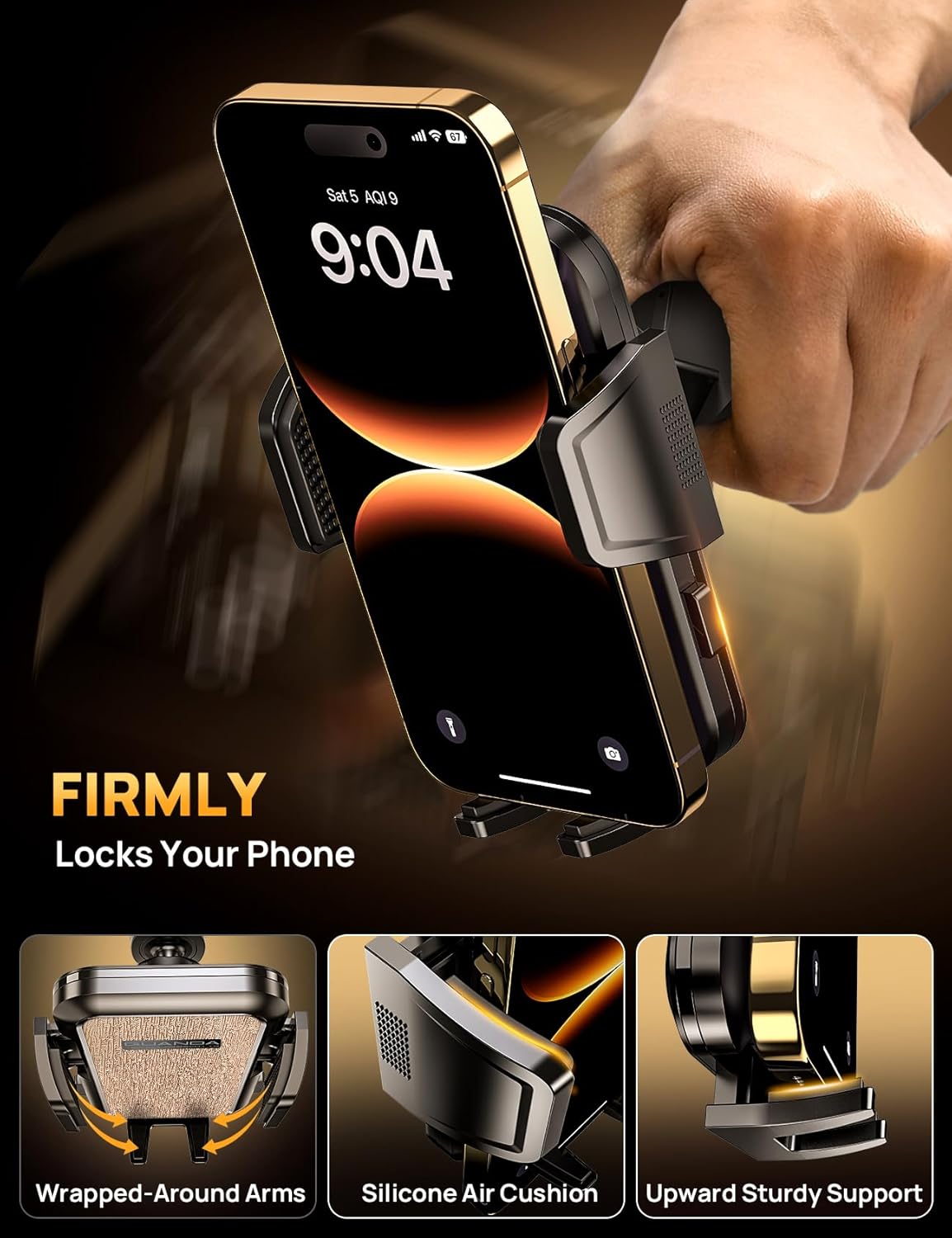 MM700 CD Phone Mount Gold Hook