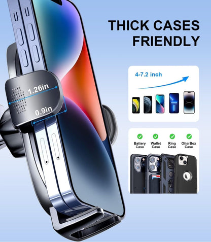 CD Car Phone Holder Black-Upgraded