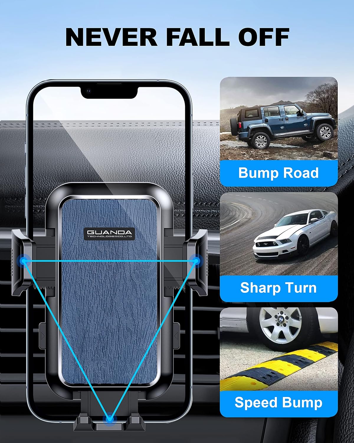 MM300 Car Phone Holder Blue